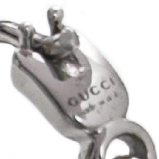 Gucci 18K White Gold GG Floral Hoop Drop Earrings