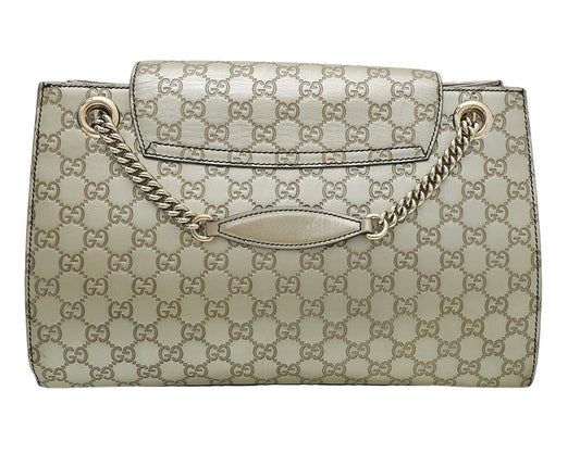Gucci Champagne GG Guccissima Emily Large Bag