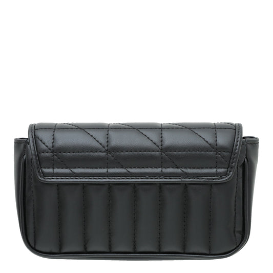 Gucci Black GG Marmont Diagonal Vertical Motifs Bag