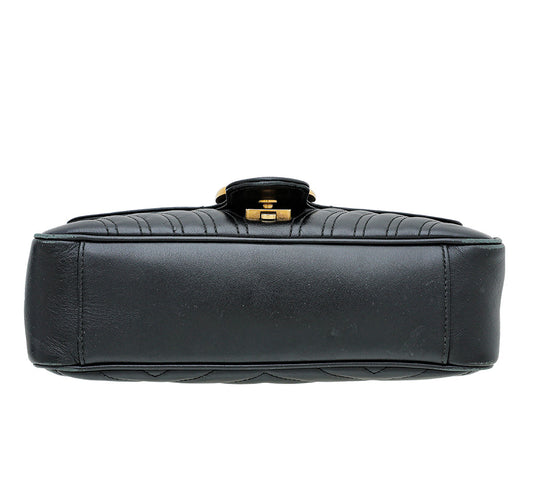 Gucci Black GG Marmont Matelasse Small Bag