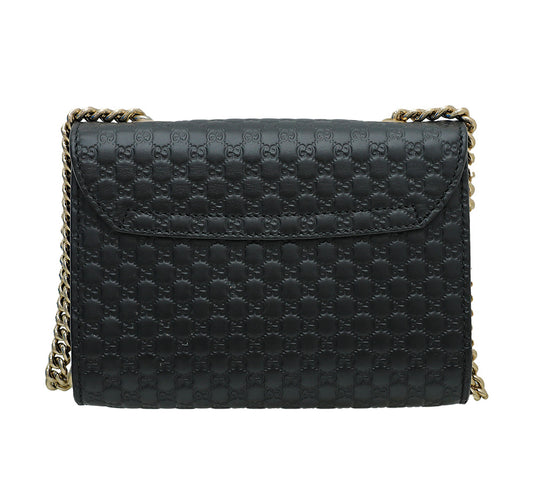 Gucci Black GG Microguccissima Emily Bag