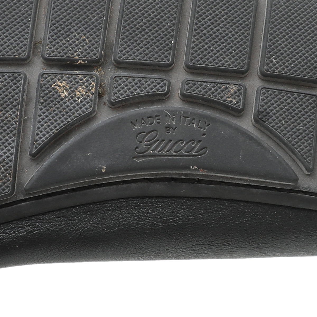 Gucci Black GG Microguccissima Mens Driver Loafer 40