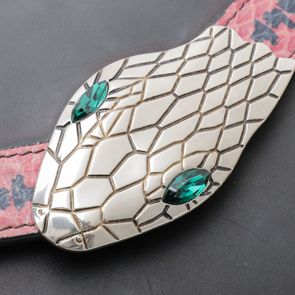 Gucci Black Lilith Snakeskin Chain Bag