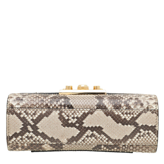Gucci Bicolor Python Padlock Small Bag