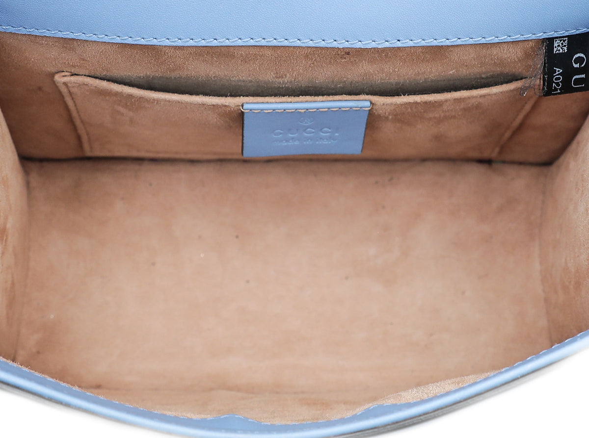 Gucci Blue Sylvie Top Handle Mini Bag