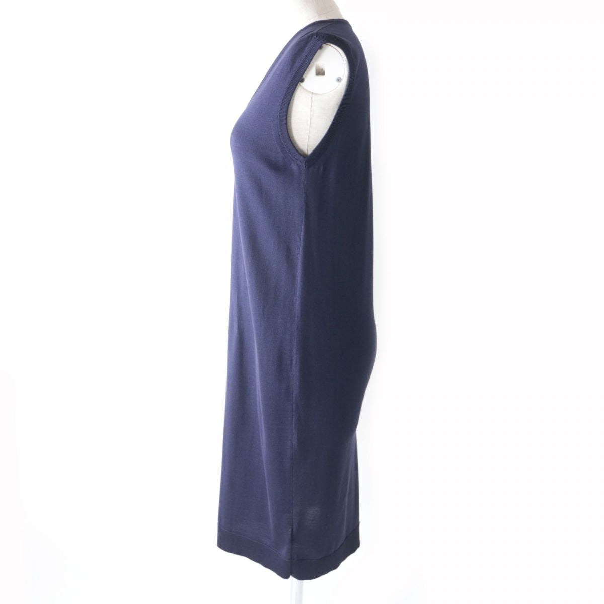 HERMES one piece cotton Navy 34