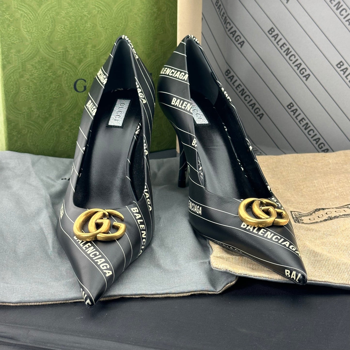Gucci x Balenciaga Leather Heels