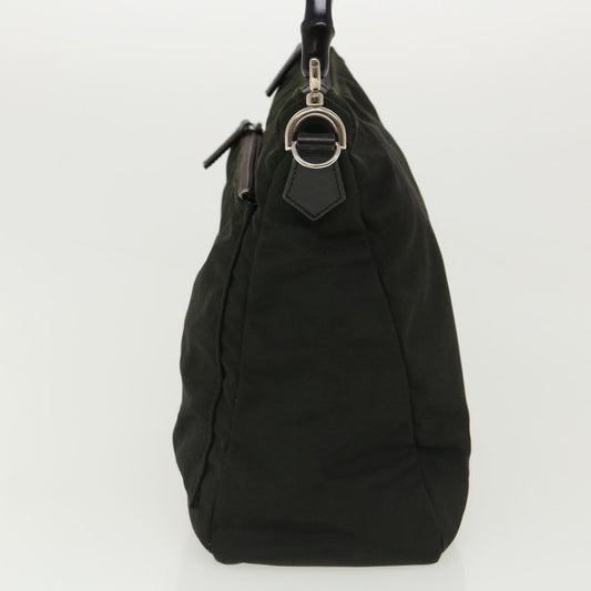 GUCCI Bamboo Shoulder Bag Nylon 2way Khaki 00005092122  ki2191