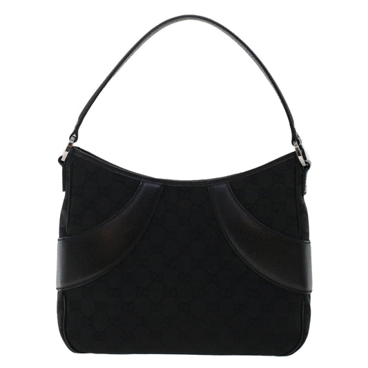 GUCCI GG Canvas Shoulder Bag Black 118012  ki3238