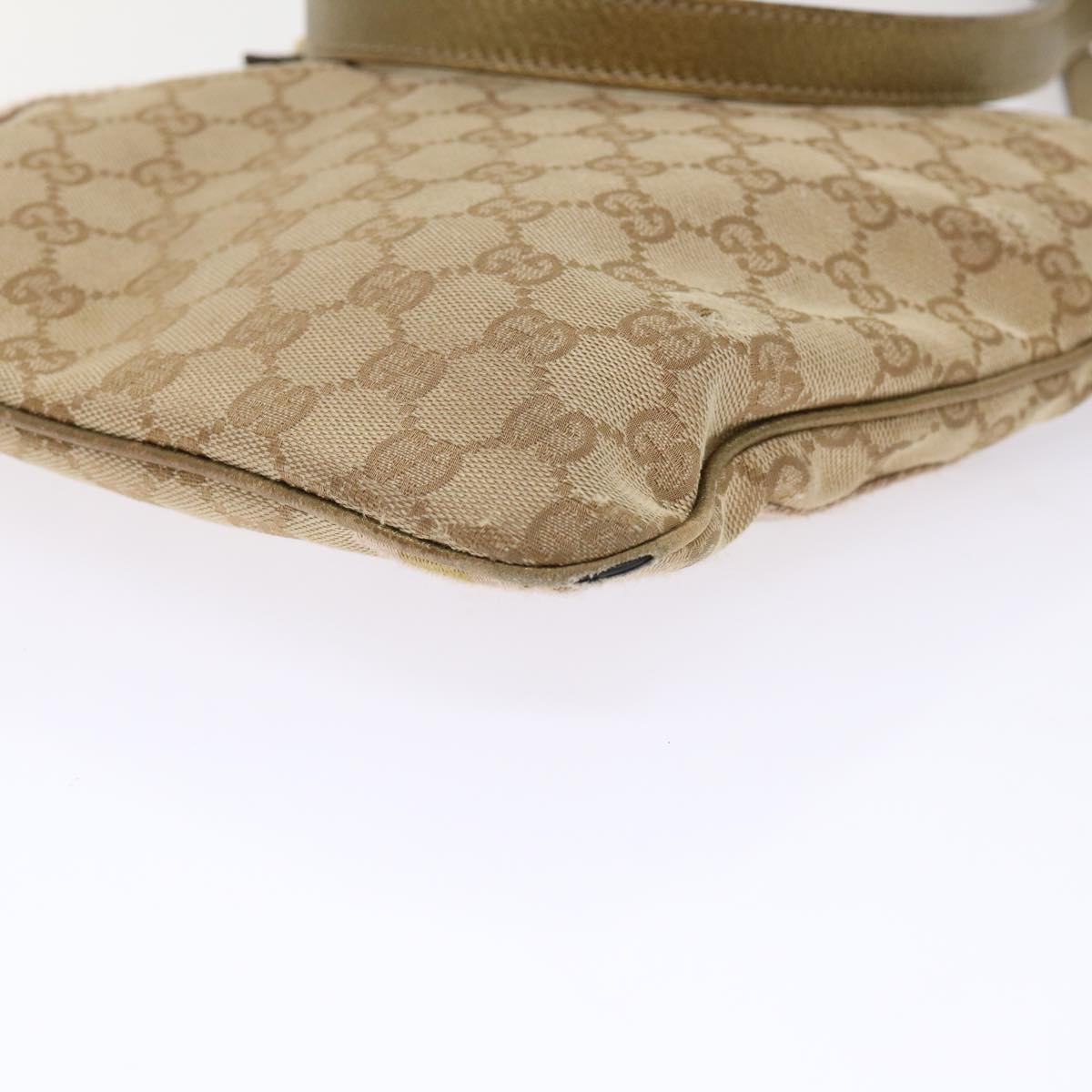 Gucci GG Canvas Sherry Line Shoulder Bag Beige Gold pink 144388  ki3251