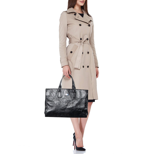 Gucci Black Horsebit Embossed Leather Large Tote