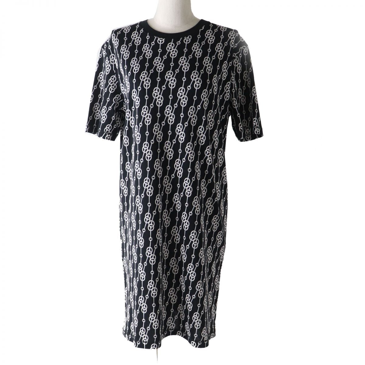 HERMES one piece cotton black CricketisPattern 38