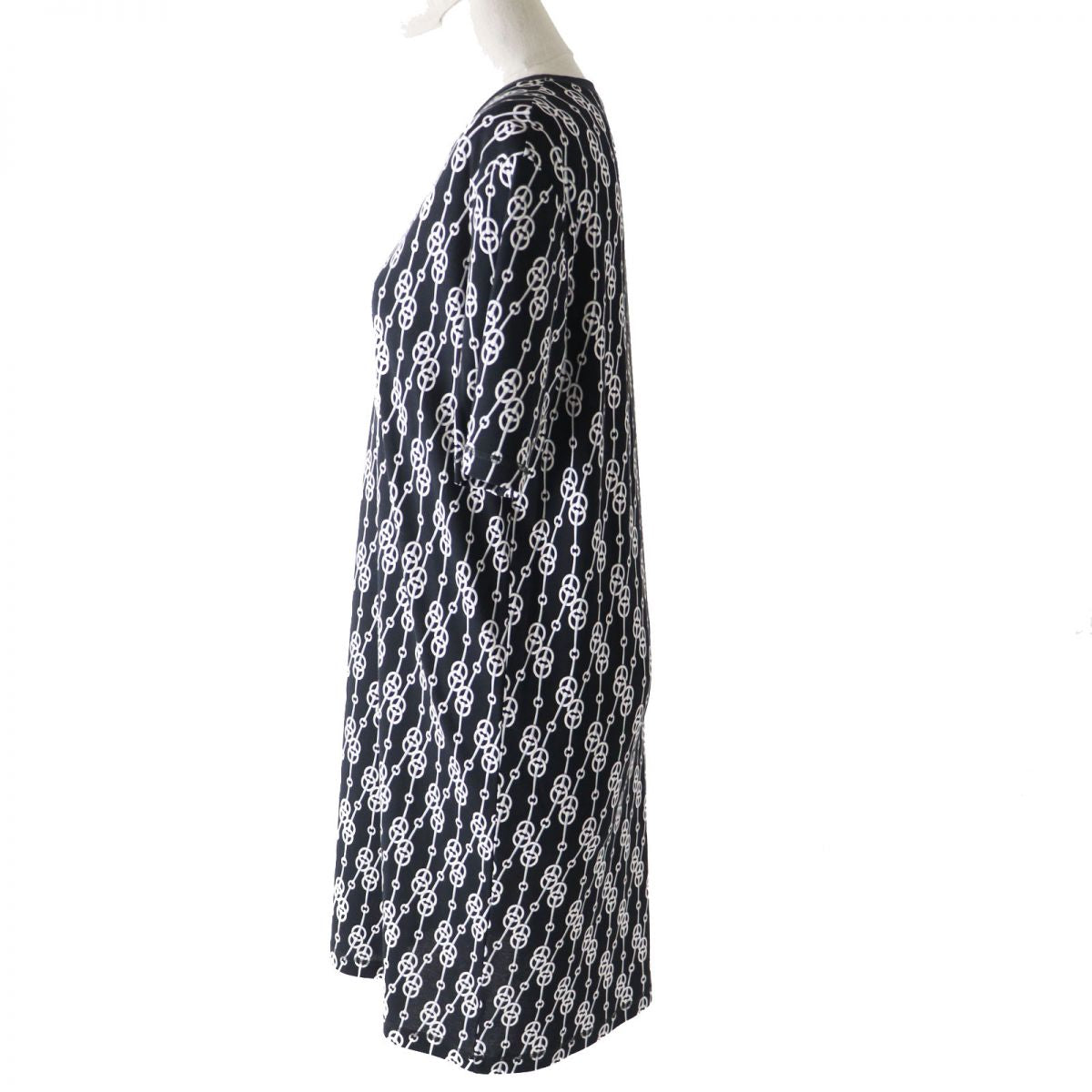 HERMES one piece cotton black CricketisPattern 38