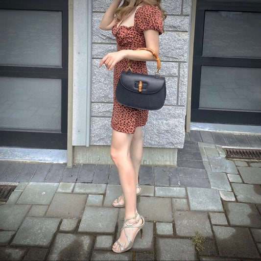 GUCCI Bamboo Top two-way leather bag