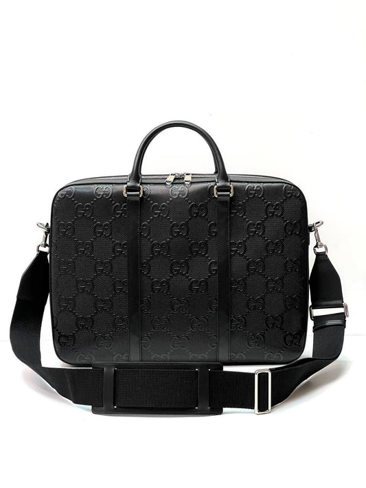Gucci GG embossed Men's briefcase black