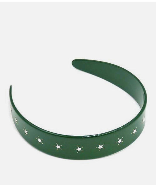 GUCCI Adidas Headband Star Plastic Green 702950 Hair Accessory