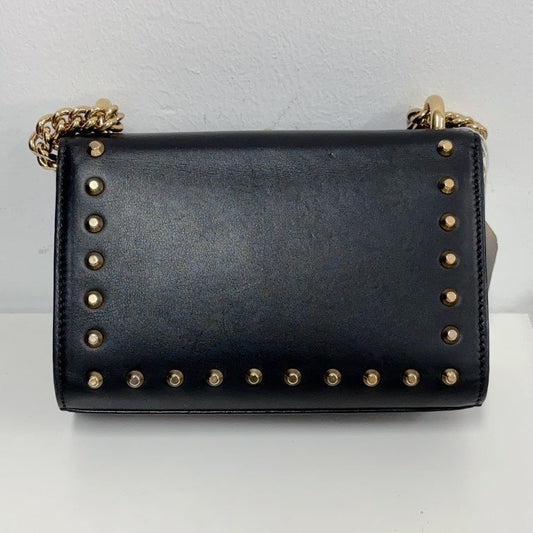 Gucci Black Padlock Bag with Pearl and Stud Accents Medium Size