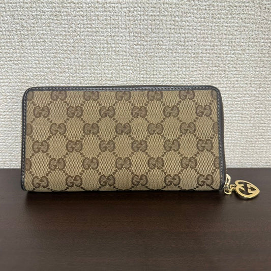 Gucci GG Canvas Beige Zippy Long Wallet
