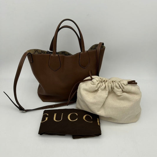Gucci Brown Leather Shoulder Bag Medium