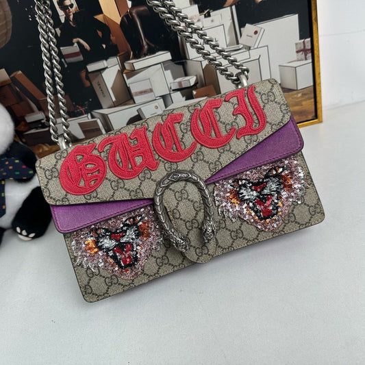 Gucci Dionysus GG Supreme Beige Shoulder Bag
