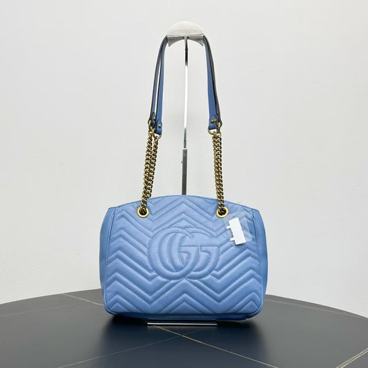 Gucci GG Marmont Blue Tote Bag