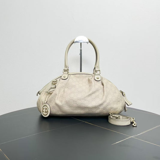 Gucci Beige Preloved Tote Bag with GG Pattern