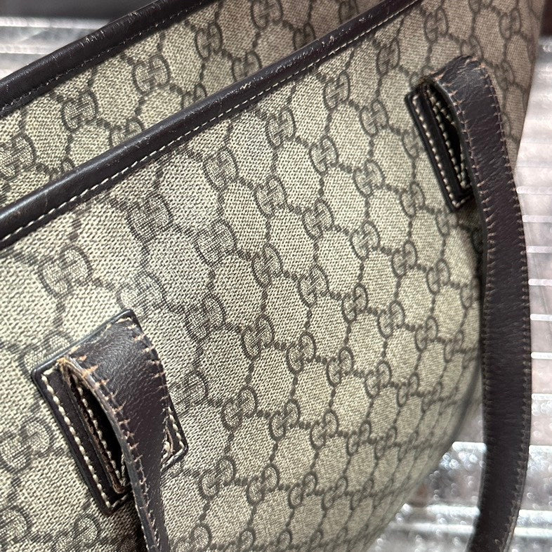 Gucci GG Monogram Beige Canvas Tote - Pre-loved Discounted Non-Refundable