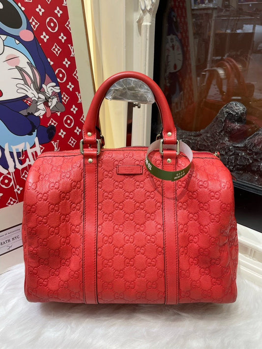 Gucci Boston Bag - Red Leather Duffle