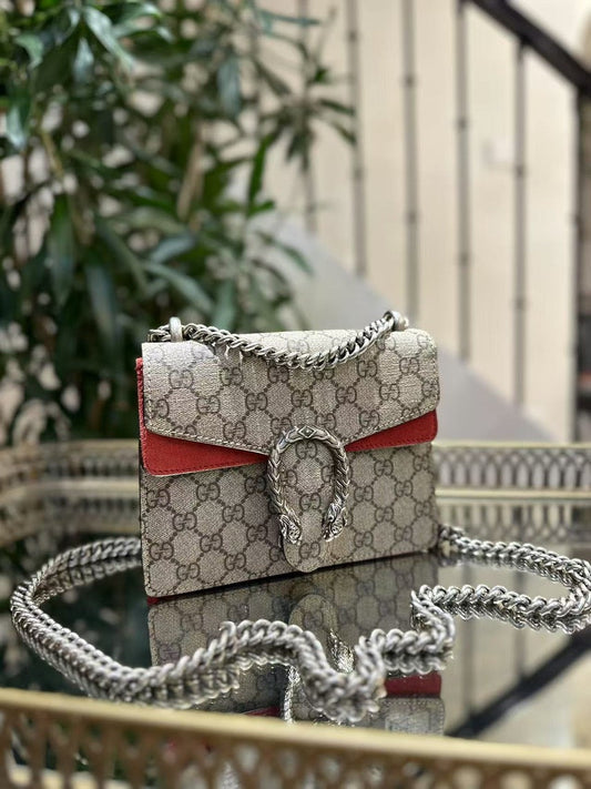 Gucci Dionysus Beige GG Supreme Canvas Shoulder Bag
