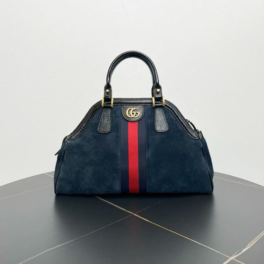 Gucci GG Marmont Suede Navy Tote Bag