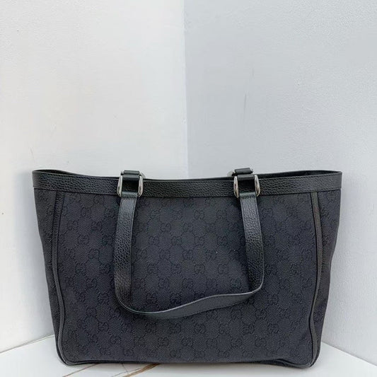 Gucci GG Black Canvas Shoulder Bag