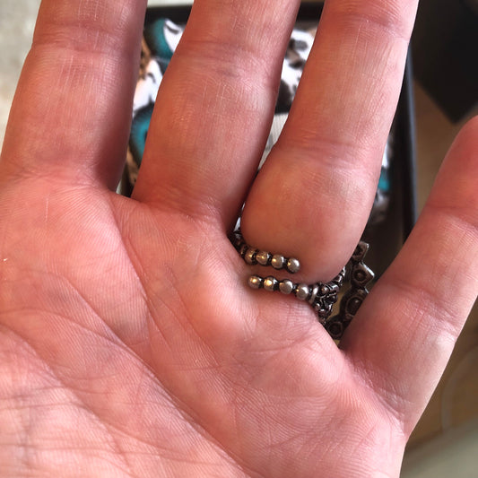 Gucci Crystal Double G Ring in Silver
