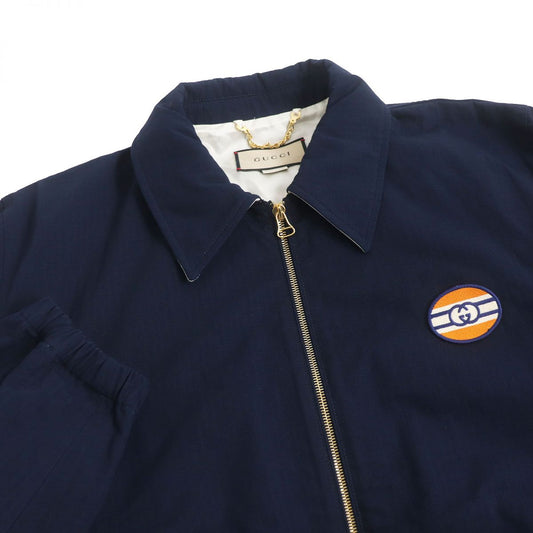 GUCCI Blouson Main: 70% cotton, Main: 30% nylon, Lining: 100% rayon, Part: 100% polyester Navy mens 50 Used