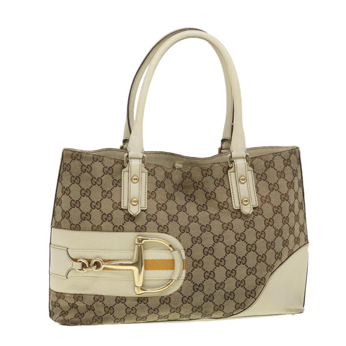 Gucci GG Canvas Sherry Line Shoulder Bag Beige 137385  th3490