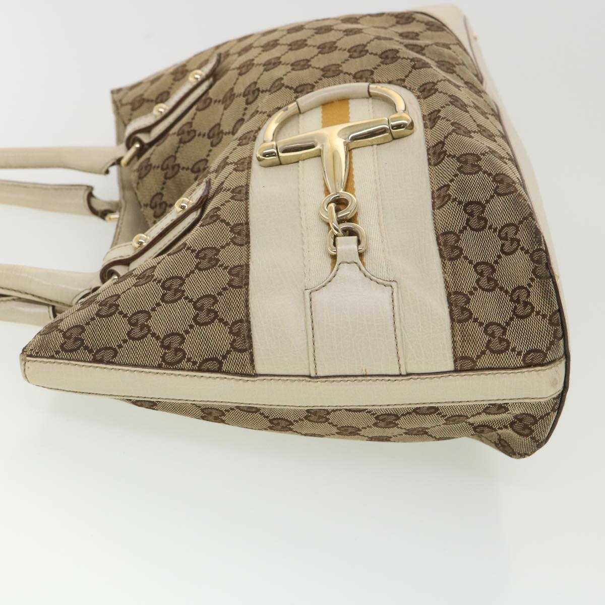 Gucci GG Canvas Sherry Line Shoulder Bag Beige 137385  th3490