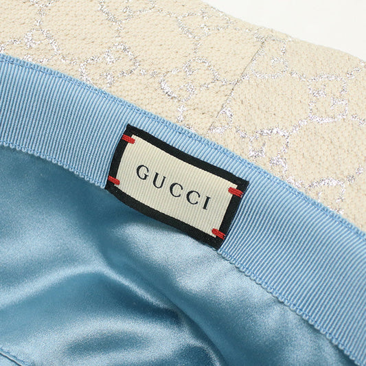 GUCCI 631951 3HK74 Bucket hat GG lame Other hats wool beige Women