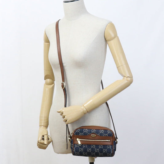 GUCCI 517350 Ophidia Jacquard Mini bag Shoulder enngosu/leather navy Women
