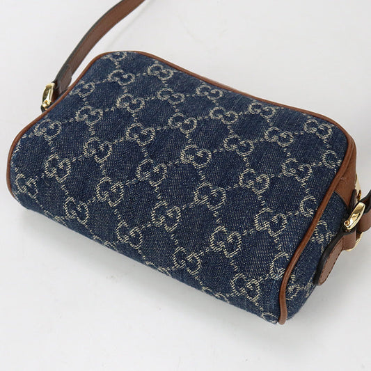 GUCCI 517350 Ophidia Jacquard Mini bag Shoulder enngosu/leather navy Women