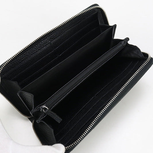 GUCCI 473928 A7M0N 1000Long wallet Interlocking G Zip Around Zippy Wallet Purse leather black mens(unisex)