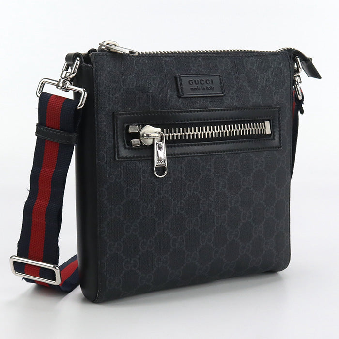 GUCCI GU80351 Small messenger bag GG Supreme Shoulder PVC  black mens
