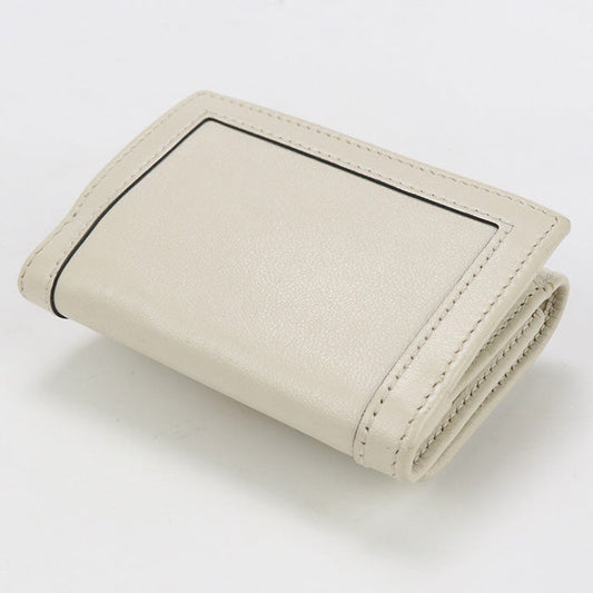 GUCCI 658633 Bamboo GG Marmont Compact wallet Three fold  leather white Women