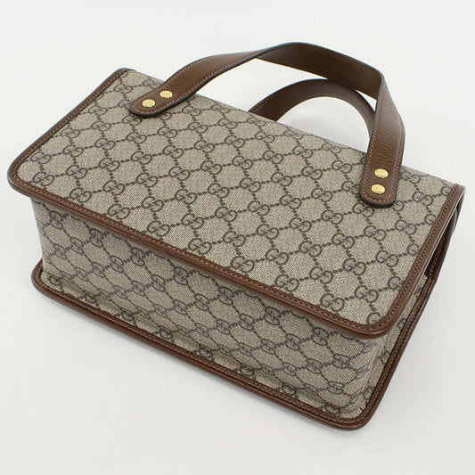 GUCCI 627323 Handbag Gucci Horsebit 1955 Small Top Handbag GG Supreme Canvas,leather beige Women