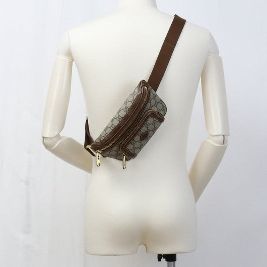 GUCCI 682933 body bag Interlocking G Belt bag GG Supreme Canvas Brown mens(unisex)