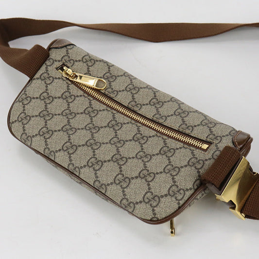 GUCCI 682933 body bag Interlocking G Belt bag GG Supreme Canvas Brown mens(unisex)