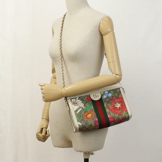 GUCCI 503877 Shoulder Bag Ophidia flower pattern Small ChainShoulder Bag GG Supreme Canvas,leather Multicolor Women