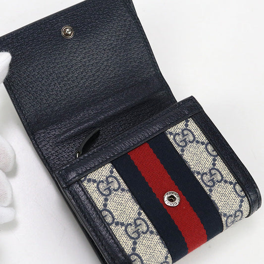 GUCCI 598662 GG wallet Ofidia Folded  Supreme navy Women
