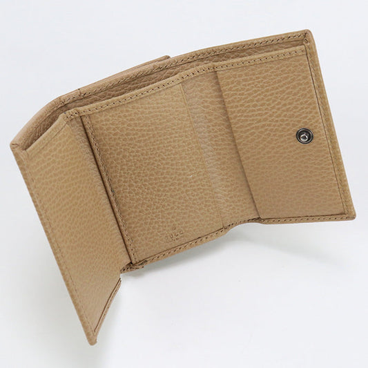 GUCCI 644407 Tri-fold wallet GG Marmont Compact wallet leather beige Women