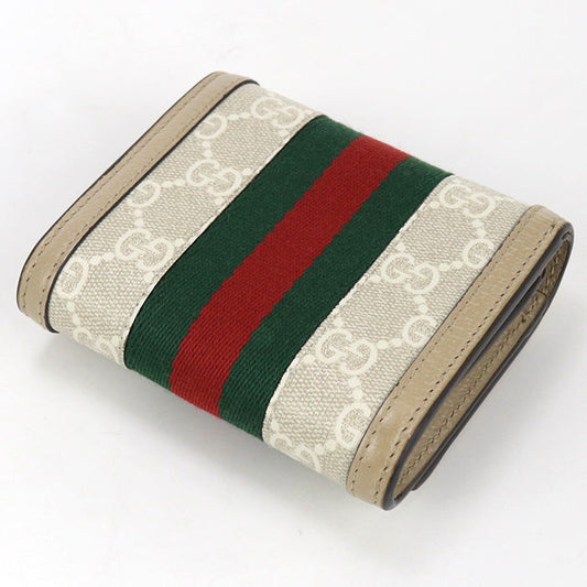 GUCCI 598662 UULAG 9682 GG CardCase  Ofidia Bi-fold wallet Supreme Beige