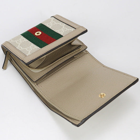 GUCCI 598662 UULAG 9682 GG CardCase  Ofidia Bi-fold wallet Supreme Beige