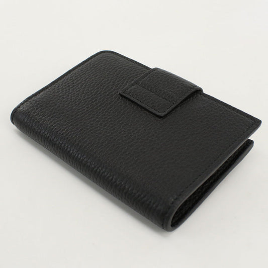 GUCCI 739498 AABXM 1000 Bi-fold wallet Double G with Bamboo Medium wallet leather black Women
